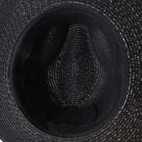 Fedora Panama Hat Black Banded Wide Brim Cool Summer SL6690