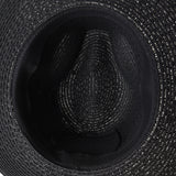 Fedora Panama Hat Black Banded Wide Brim Cool Summer SL6690