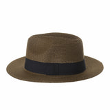 Fedora Panama Hat Black Banded Wide Brim Cool Summer SL6690