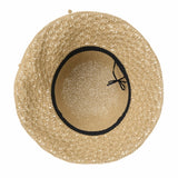 Women Flanging Straw Sun Hat Bocassi Summer Bowler Beach Cap SL8987