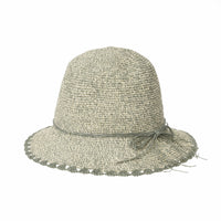 Women Flanging Straw Sun Hat Bocassi Summer Bowler Beach Cap SL8988