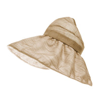 Floral Ladies Sun Visor Hat with Floppy Wide Brim