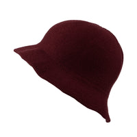 Wool Winter Short Brim Womens Solid Bowler Fedora Hat SLB1245