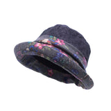 Bucket Hat Packable Floral Round Women Lady Simple Cap SLB1378