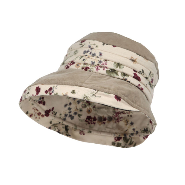 Bucket Hat Packable Floral Fall Winter Women Lady Cap Bucket Hat
