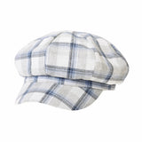 Newsboy Hat Cotton Beret Cap Bakerboy Visor Peaked Summer Tartan Check Hat SLG1011