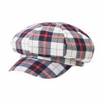 Newsboy Hat Cotton Beret Cap Bakerboy Visor Peaked Summer Tartan Check Hat SLG1011