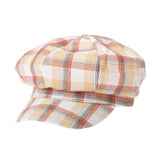 Newsboy Hat Cotton Beret Cap Bakerboy Visor Peaked Summer Tartan Check Hat SLG1011