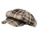 Tartan Plaid Check Beret Newsboy Hat Soft Fabric