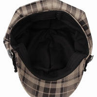 Tartan Plaid Check Beret Newsboy Hat Soft Fabric SLG1122