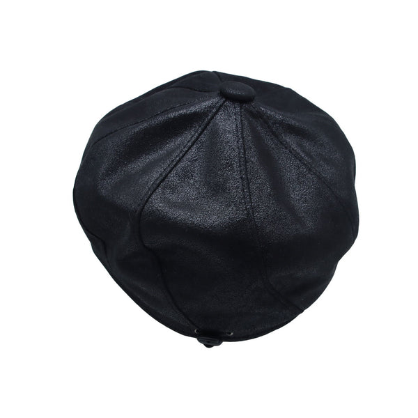 Newsboy Hat Cabbie Beret Driving Applejack Cap Faux Leather