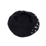 Knit Pom Pom Beanie Wool Slouchy Winter Women Pearl Hat SLP1234