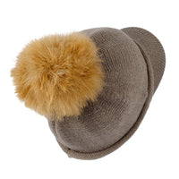 Winter Wool Visor Knit Pom Beanie Hat Warm Skull Cap SLQ1248