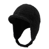 Visor Ear Flap Hat Winter Fleece Warm Trapper Cap