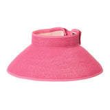 Womens Sun Visor Packable Wide Brim Roll-Up Beach Straw Hat SLV1020
