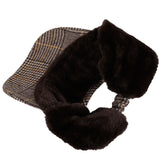 Winter Warm Wool Visor Fleece Earflap Hat Outdoor Cap SLV1242