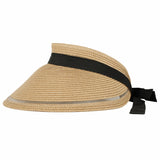 Womens Wide Brim Packable Sun Visor Summer Beach Hat SLV1280