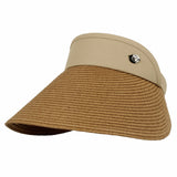 Womens Summer Sun Hat Braid Clip On Visor Beach Cap