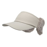 Winter Polyester Visor Warm Earflap Hat Outdoor Cap