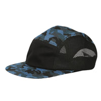 5 Panel Camper Hat Jockey Flat Bill Cap Meshed Camouflage
