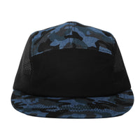 5 Panel Camper Hat Jockey Flat Bill Cap Meshed Camouflage TG21194