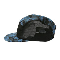 5 Panel Camper Hat Jockey Flat Bill Cap Meshed Camouflage TG21194
