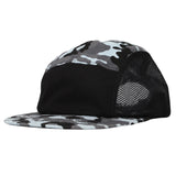 5 Panel Camper Hat Jockey Flat Bill Cap Meshed Camouflage TG21194