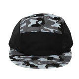5 Panel Camper Hat Jockey Flat Bill Cap Meshed Camouflage TG21194