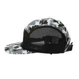 5 Panel Camper Hat Jockey Flat Bill Cap Meshed Camouflage TG21194