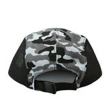 5 Panel Camper Hat Jockey Flat Bill Cap Meshed Camouflage TG21194