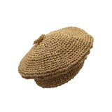 Straw Beret Hat Breathable Summer Flat French Cap TGF1344
