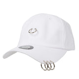 Baseball Cap Iron Ring Pierced K-Pop Hip Hop Hat TR11145