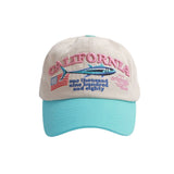 California Fish Embroidery Baseball Cap Cotton Dad Hats Adjustable TR11522