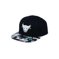 Ox Paper Fold Patch Geometry Pattern Cotton Snapback Hat Flat Brim Baseball Cap