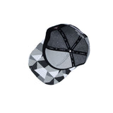 Ox Paper Fold Patch Geometry Pattern Cotton Snapback Hat Flat Brim Baseball Cap TR21484
