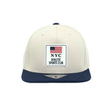 NYC Rubber Patch Snapback Hat Flat Brim Two Tone Hiphop Adjustable Baseball Cap TR21523