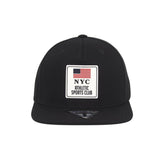 NYC Rubber Patch Snapback Hat Flat Brim Two Tone Hiphop Adjustable Baseball Cap TR21523