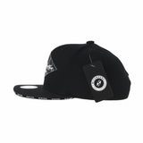 Snapback Hat Diamond Faux Leather Manhattan Patch Flat Brim Cotton Baseball Cap TR2934