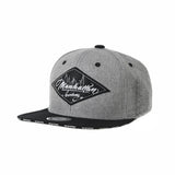 Snapback Hat Diamond Faux Leather Manhattan Patch Flat Brim Cotton Baseball Cap TR2934