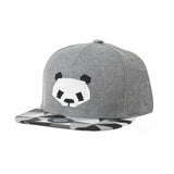 Snapback Hat Panda Bear Paper Fold Patch Geometry Pattern Flat Brim Cotton Baseball Cap TR2935