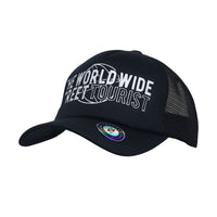 Lettering Embroidery Adjustable Snapback Mesh Trucker Hat