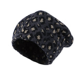 Knitted Beanie Leopard Pattern Hat Soft Warm Watch Cap XZ50073