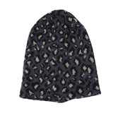 Knitted Beanie Leopard Pattern Hat Soft Warm Watch Cap XZ50073