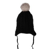 Baby Knit Winter Pom Beanie Toddler Earflap Warm Hat XZJ0066