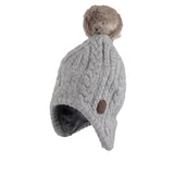 Baby Knit Winter Pom Beanie Toddler Earflap Warm Hat XZJ0066