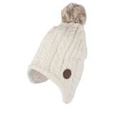 Baby Knit Winter Pom Beanie Toddler Earflap Warm Hat XZJ0066