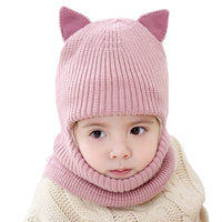 Baby Winter Knit Hat Toddler Earflap Mask Warm Beanie XZX0065