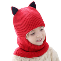 Baby Winter Knit Hat Toddler Earflap Mask Warm Beanie XZX0065
