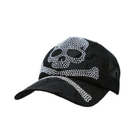 Skull Trucker Hat Meshed Adjustable Baseball Cap YT11319