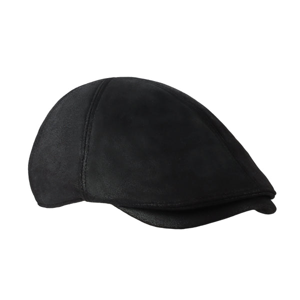 Vintage Cabbie Flat Cap Classic Faux Leather Gatsby Hat